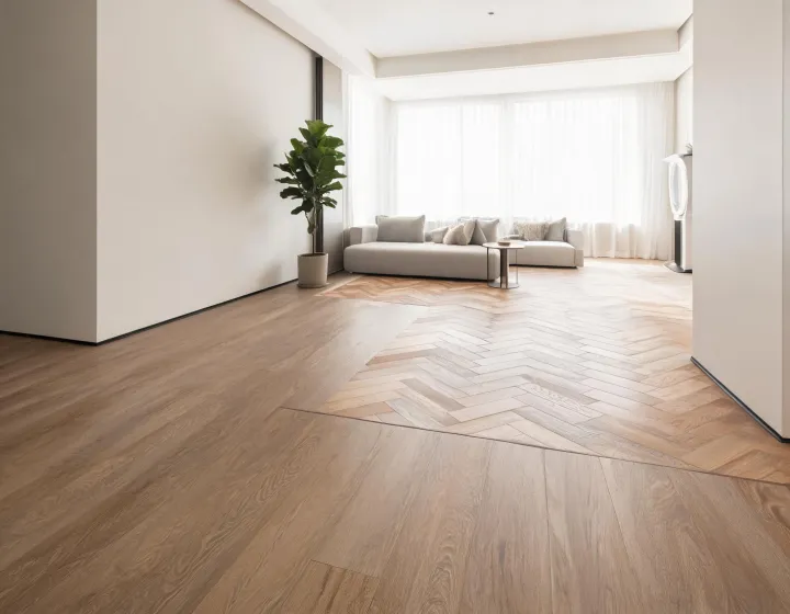 Karndean luxury vinyl plank flooring in a contemporary living space